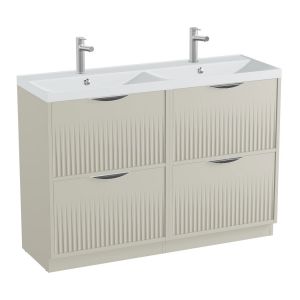 Vado Safari Floor Mounted Cashmere Fluted Vanity Unit 1200mm
