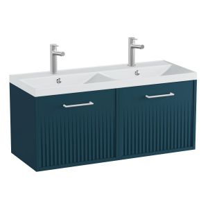 Vado Safari Wall Hung Atlantic Blue Fluted Vanity Unit 1000mm