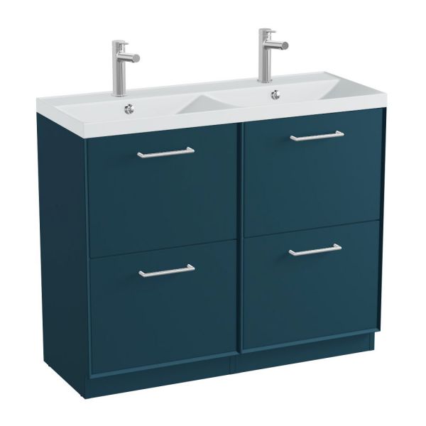 Vado Safari Floor Mounted Atlantic Blue Vanity Unit 1000mm