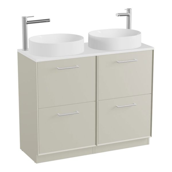 Vado Safari Floor Mounted Cashmere Vanity Unit 1000mm #2