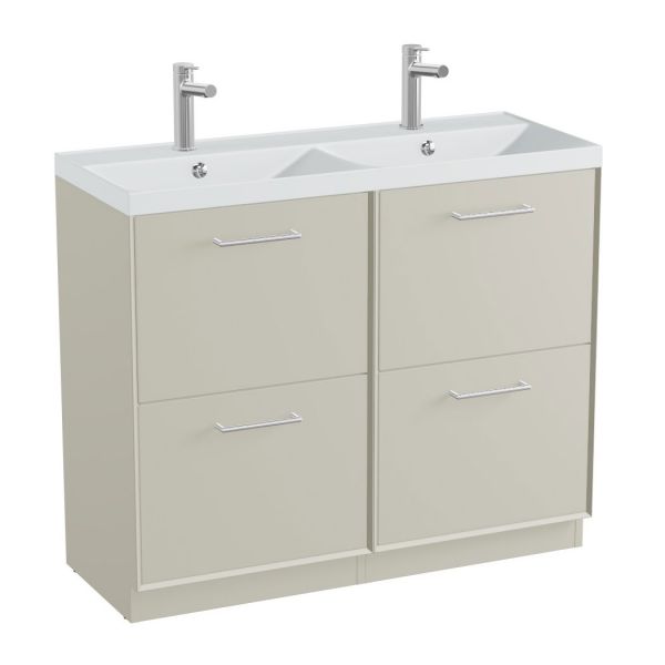 Vado Safari Floor Mounted Cashmere Vanity Unit 1000mm