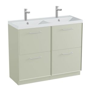 Vado Safari Floor Mounted Sage Green Vanity Unit 1000mm