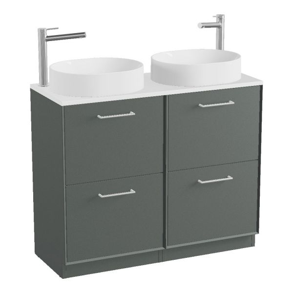 Vado Safari Floor Mounted Charcoal Grey Vanity Unit 1000mm #2