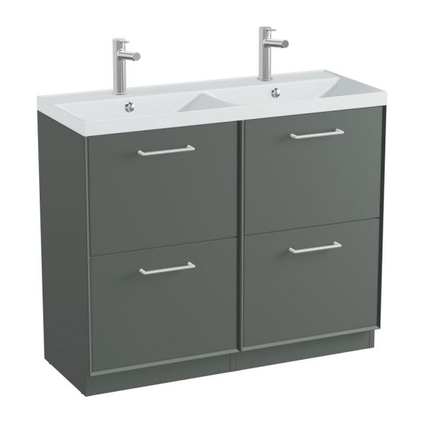Vado Safari Floor Mounted Charcoal Grey Vanity Unit 1000mm