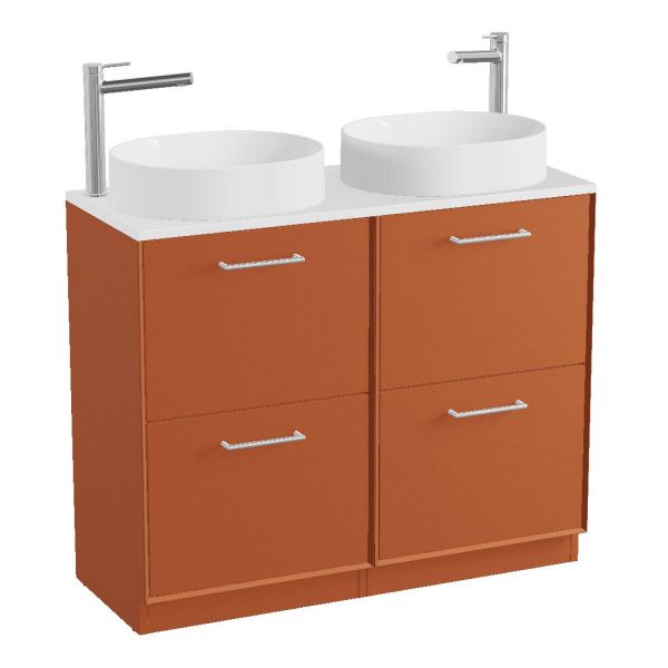 Vado Safari Floor Mounted Terracotta Vanity Unit 1000mm #2