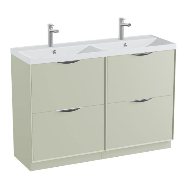Vado Safari Floor Mounted Sage Green Vanity Unit 1200mm