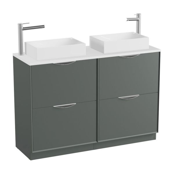 Vado Safari Floor Mounted Charcoal Grey Vanity Unit 1200mm #2