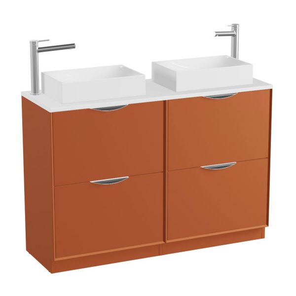 Vado Safari Floor Mounted Terracotta Vanity Unit 1200mm #2