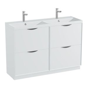 Vado Safari Floor Mounted Arctic White Vanity Unit 1200mm