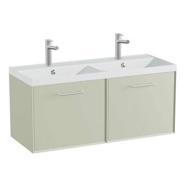 Vado Safari Wall Hung Sage Green Vanity Unit 1000mm