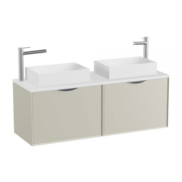 Vado Safari Wall Hung Cashmere Vanity Unit 1200mm #2