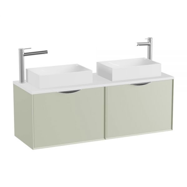 Vado Safari Wall Hung Sage Green Vanity Unit 1200mm #2