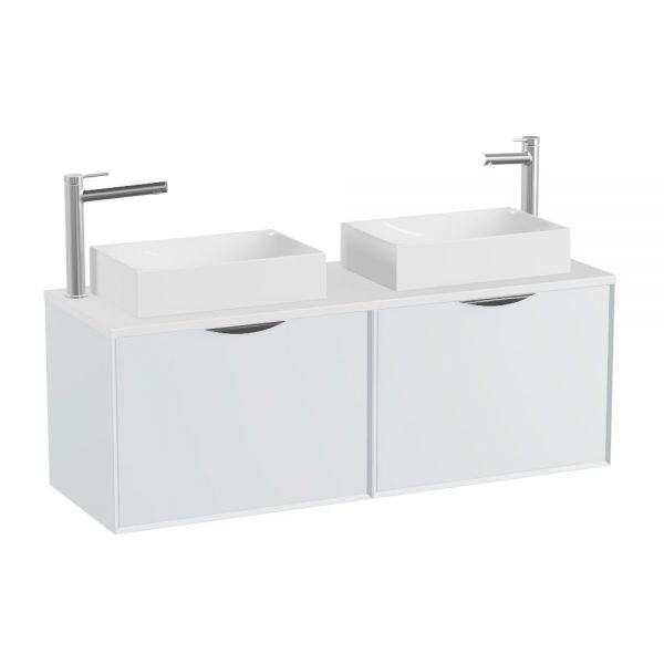 Vado Safari Wall Hung Arctic White Vanity Unit 1200mm #2
