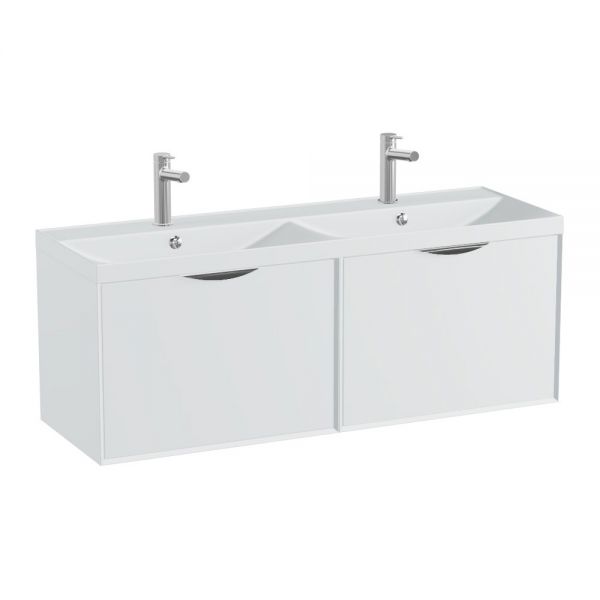 Vado Safari Wall Hung Arctic White Vanity Unit 1200mm