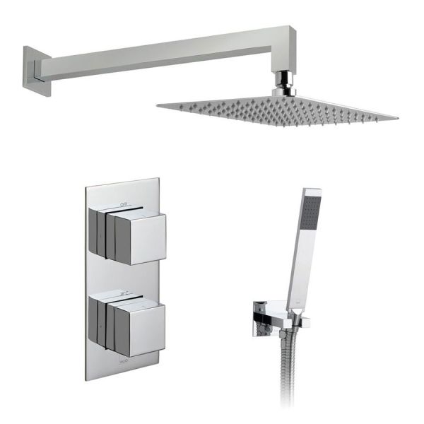 Vado Tablet Notion Chrome Concealed 2 Outlet Thermostatic Shower Pack