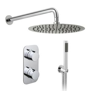 Vado Tablet Altitude Chrome Concealed 2 Outlet Thermostatic Shower Pack