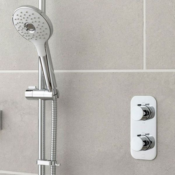 Vado Tablet Altitude Chrome 2 Outlet Thermostatic Shower Valve #2
