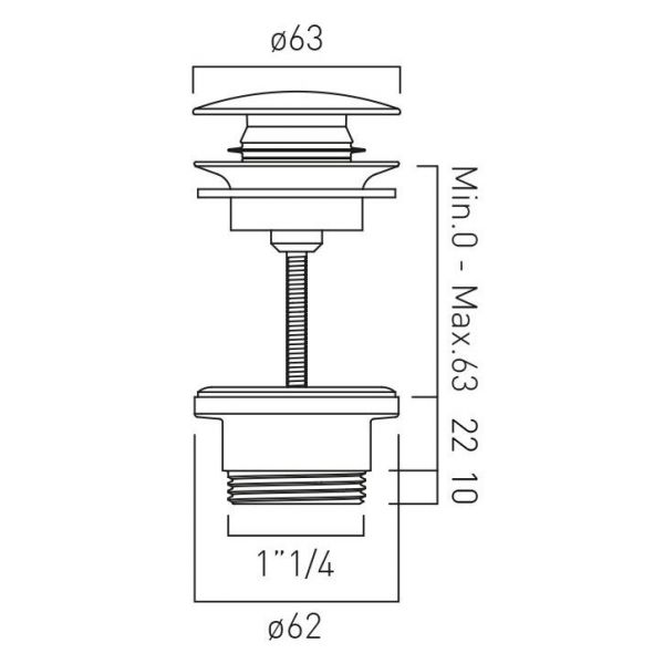 Vado Chrome Universal Basin Waste #4