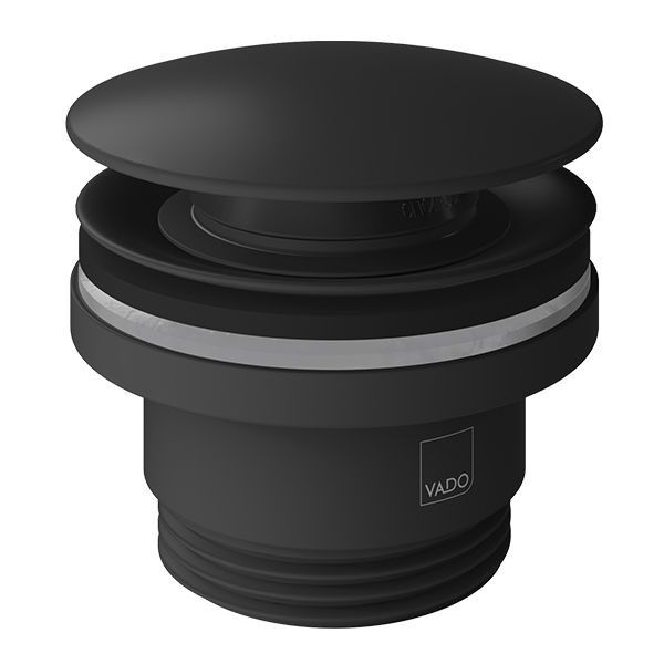 Vado Cameo Matt Black Universal Basin Waste