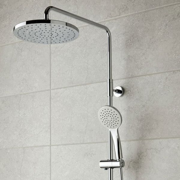 Vado Velo Round Chrome Thermostatic Shower Column #2