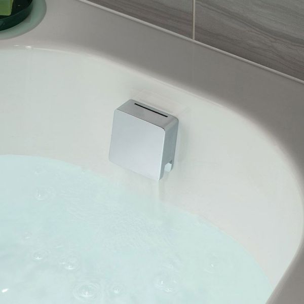 Vado Chrome Square Overflow Bath Filler Waste #2