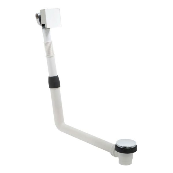 Vado Chrome Square Overflow Bath Filler Waste