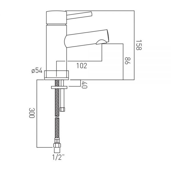 Vado Zoo Chrome Mono Basin Mixer Tap #3