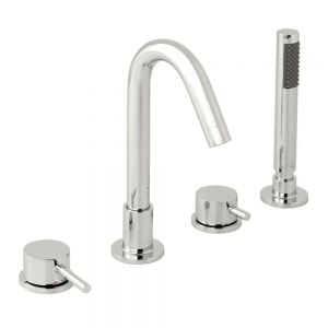 Vado Zoo Chrome Deck Mounted 4 Hole Bath Shower Mixer Tap