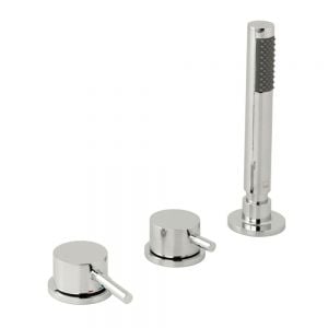 Vado Zoo Chrome Deck Mounted 3 Hole Bath Shower Mixer Tap