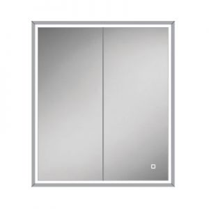 HIB Vanquish 60 Aluminium Recessed LED Double Door Bathroom Cabinet