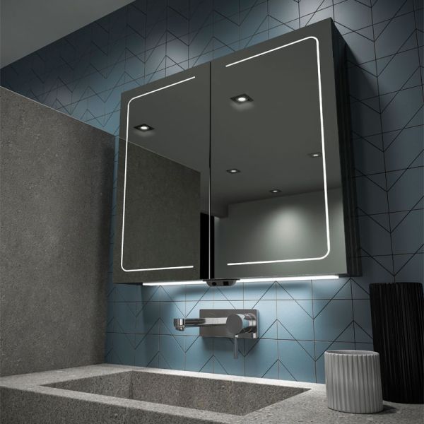 hib. Vapor 60 Aluminium LED Two Door Bathroom Cabinet #3
