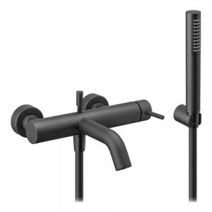Vema Maira Matt Black Wall Mounted Bath Shower Mixer Tap