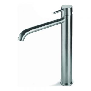 Vema Tiber Brushed Stainless Steel Tall Basin Mixer Tap