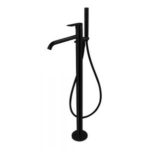 Vema Timea Matt Black Floor Standing Bath Shower Mixer Tap