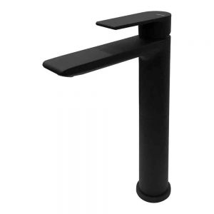 Vema Timea Matt Black Tall Basin Mixer Tap