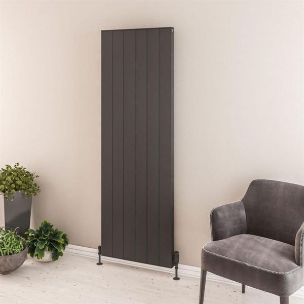 Eastbrook Vesima 1800 x 603 Matt Anthracite Aluminium Designer Radiator #2