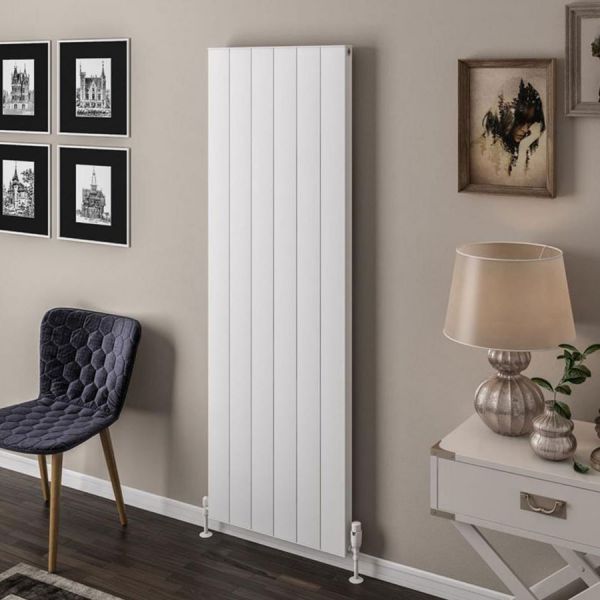 Eastbrook Vesima 1800 x 603 Matt White Aluminium Designer Radiator #2