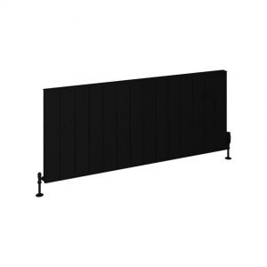 Eastbrook Vesima 600 x 1403 Matt Black Aluminium Designer Radiator