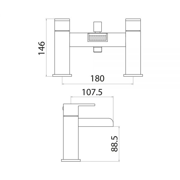 Apex Victoria Chrome Bath Filler Tap #2