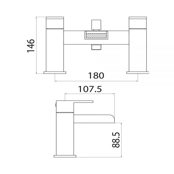 Apex Victoria Chrome Bath Shower Mixer Tap #2
