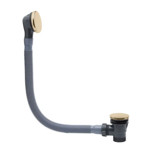 Tavistock Brushed Brass Click Clack Bath Waste 670mm Length