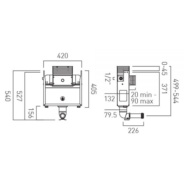 Vado Short Concealed Cistern #2