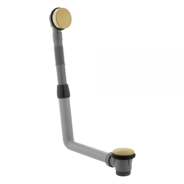 Vado Cameo Satin Brass Click Clack Bath Waste