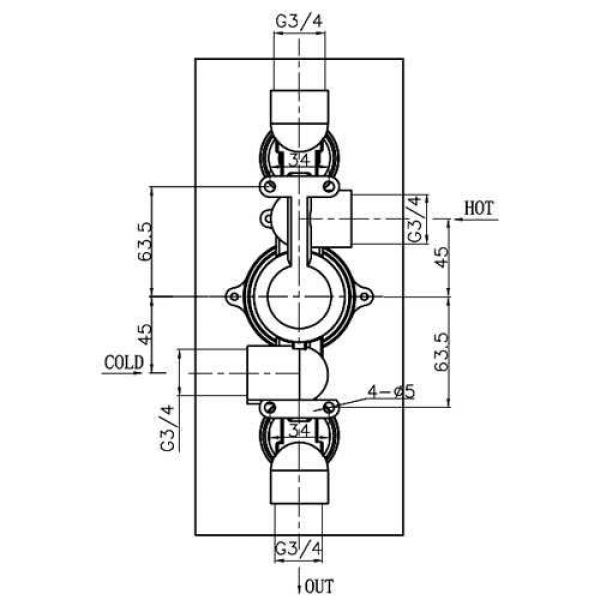 Crosswater Water Square Dual Thermostatic Shower Valve WS1000RC #5