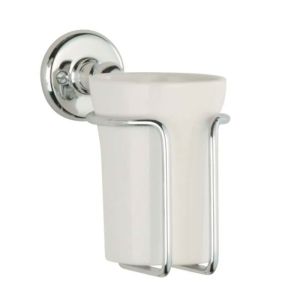 Tavistock Classic Chrome Ceramic Toothbrush Holder
