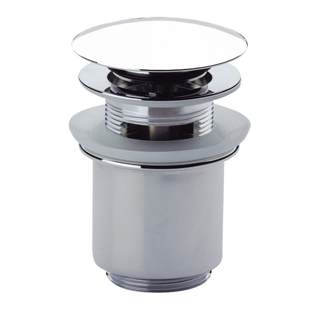 JTP Chrome Slotted Click Clack Basin Waste with White Top WT709CCSL