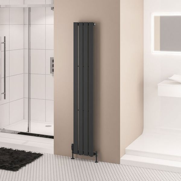 Eastbrook Warrington Type 10 1800 x 300 Matt Anthracite Designer Radiator #2