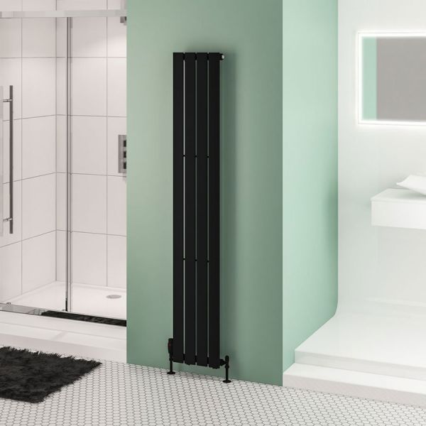 Eastbrook Warrington Type 10 1800 x 300 Matt Black Designer Radiator #2