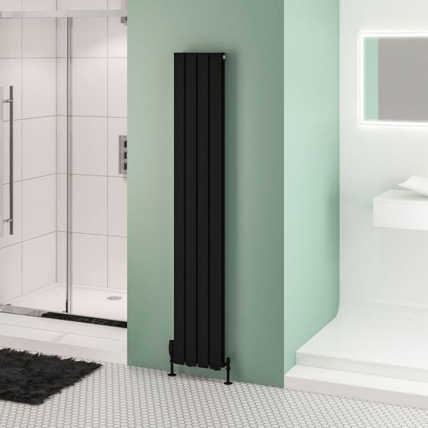 Eastbrook Warrington Type 20 1800 x 304 Matt Black Designer Radiator #2
