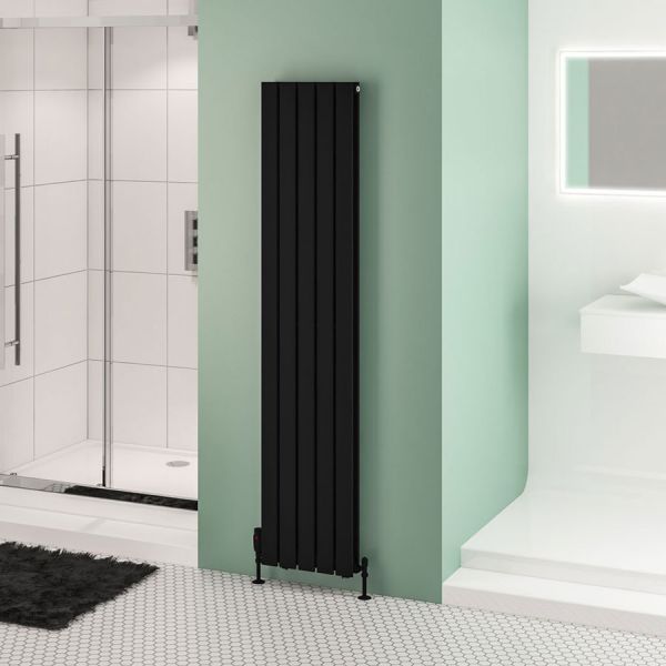 Eastbrook Warrington Type 20 1800 x 380 Matt Black Designer Radiator #2